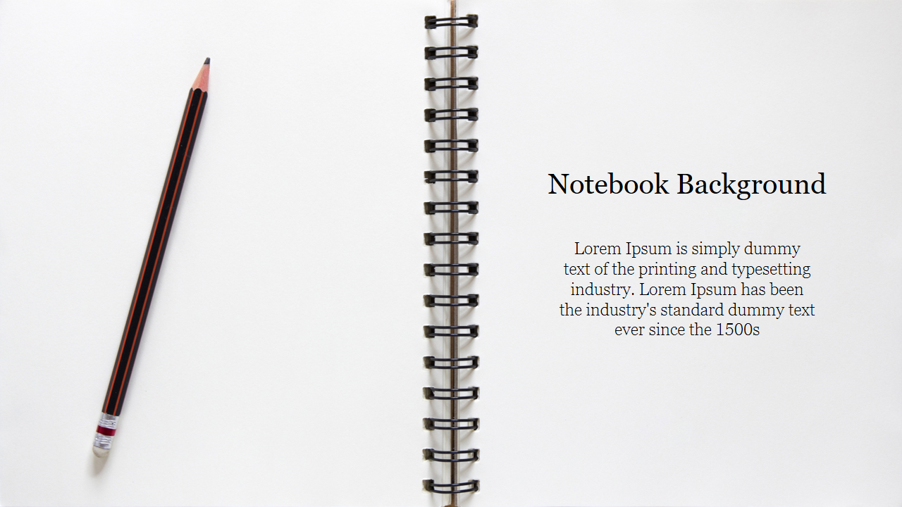 Free - Simple Notebook Background PPT Design Presentation